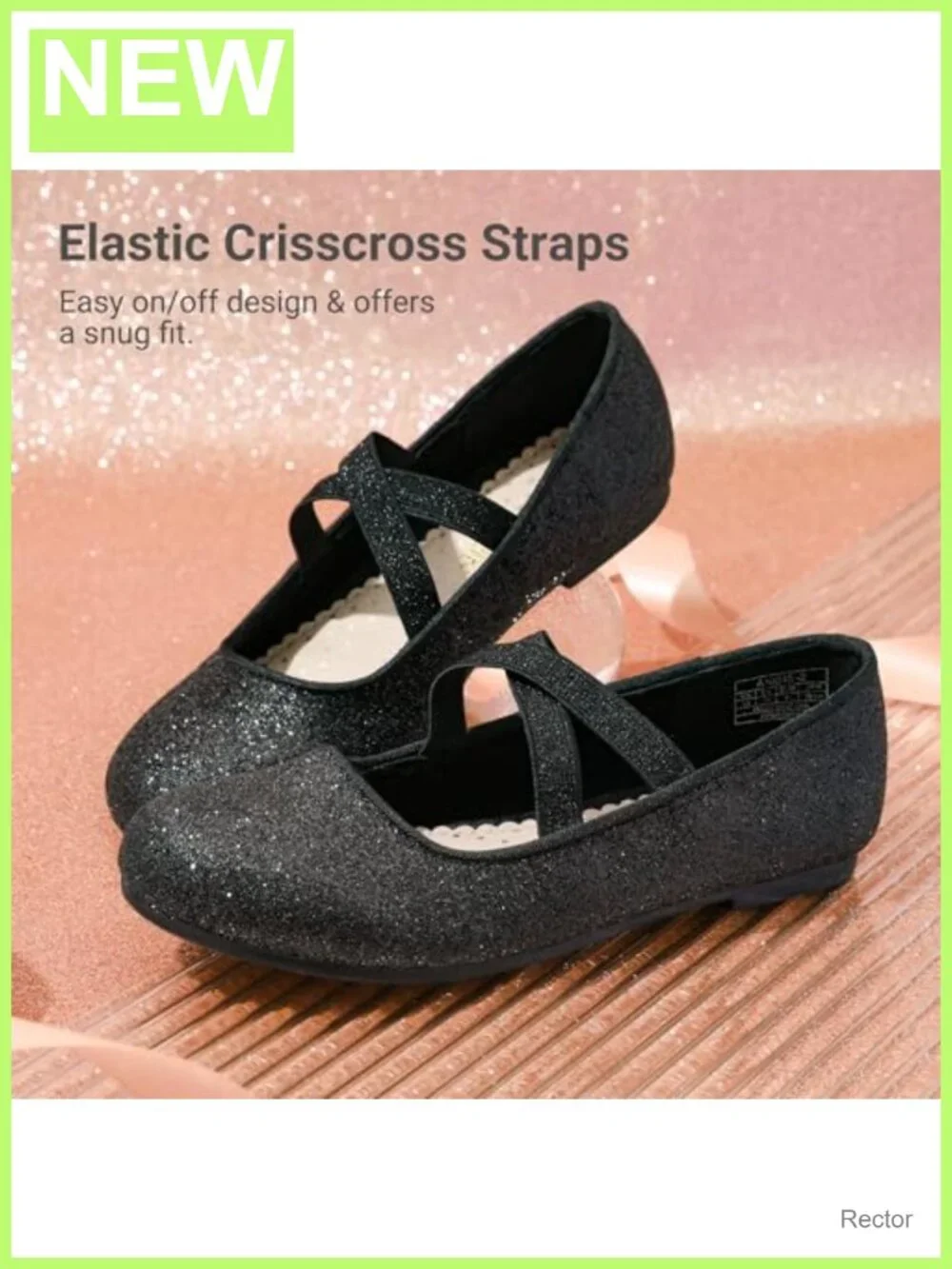 Girls Ballet Mary Jane Flats Satin Dress Shoes Round Toe Slip-On